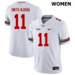 Women's Ohio State Buckeyes #11 Jaxon Smith-Njigba White Nike NCAA College Football Jersey Cheap BCG3244DY